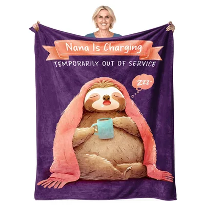 Sloth Nap Coffee Blanket: Nana Is Charging Temporarily Out of Service