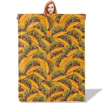 Tacos Pattern Fun Blanket: A Vibrant Taco Print for Foodies