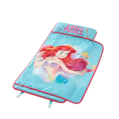 Red Haired Mermaid Under Blanket: Ariel Nap Mat Design