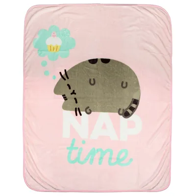 Nap Time Cat Sleeping Blanket: Cozy Fleece with Cupcake Dreaming Cat