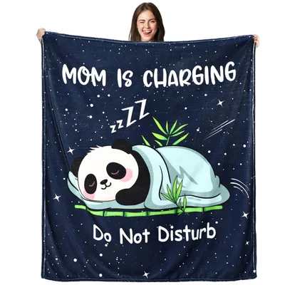 Mom Is Charging Panda Sleeping Blanket for Nap Time