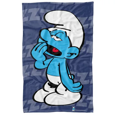 Blue Cartoon Character Napping Blanket for Lazy Days