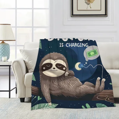 Sloth Is Charging Phone Blanket for Slow Paced Life Lovers