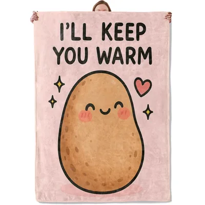 I'll Keep You Warm Potato Blanket: Cute Kawaii Potato Design