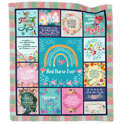 Best Nurse Ever Blanket: Quilt-Style Design for Healthcare Heroes