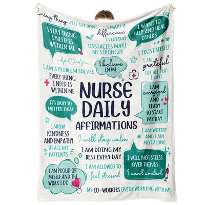 Daily Affirmations Nurse Blanket