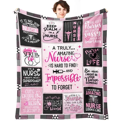 Nurse Quotes Collage Blanket