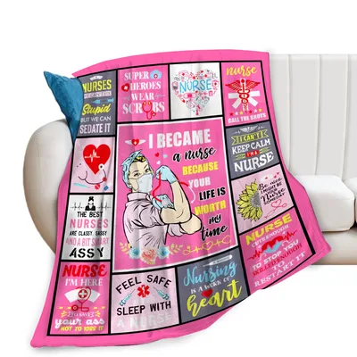 Nurse Pink Sarcastic Blanket: Bold Sassy Design for Healthcare Workers