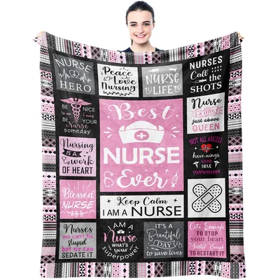 Nurse Appreciation Collage Blanket: Best Nurse Ever Design