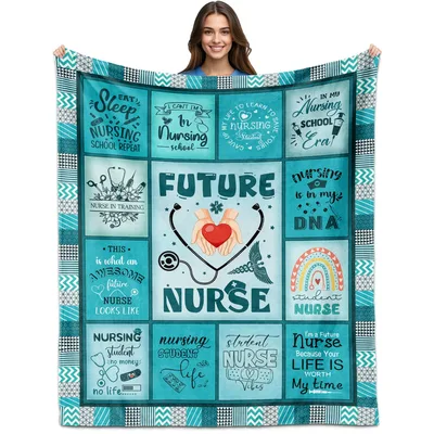 Nursing Student Nurse Blanket Features Future Nurse Quotes