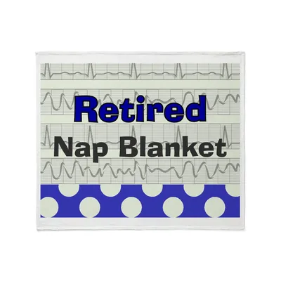 Retired Nurse Nap Blanket: EKG Art for Resting Professionals