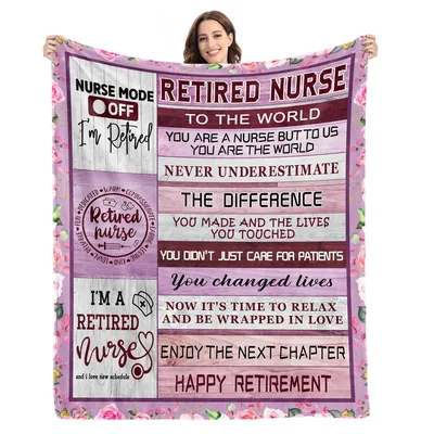 Retired Nurse Retirement Blanket Celebrating Your New Chapter