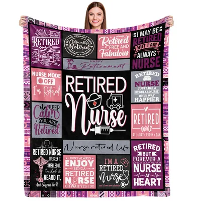 Nurse Retirement Humor Blanket Celebrating a Life in Healthcare