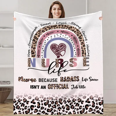 Nurse Rainbow Leopard Blanket: Bold Design for Healthcare Heroes