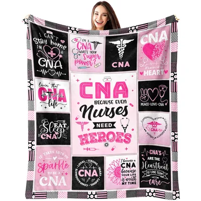 CNA Nursing Assistant Pink Blanket Celebrating Heroic Caregivers