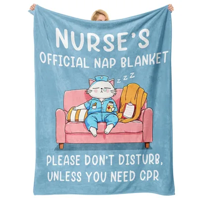 Nurse Cat Nap Blanket: Official Sleep Design for Healthcare Workers