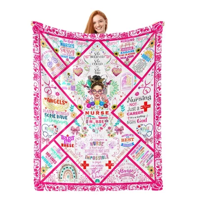 Nurse Women Blanket: A Quilt-Style Design for Healthcare Heroes