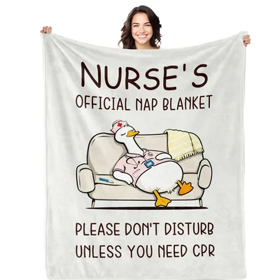 Nurse Goose Nap Blanket: Official Nap Blanket with CPR Joke