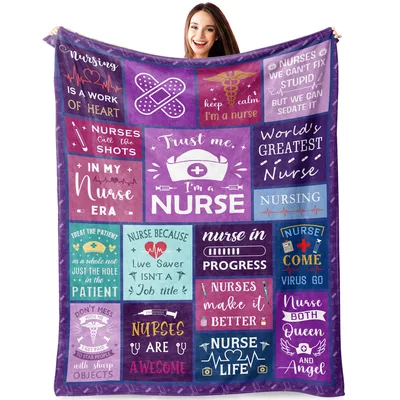Nurse Quotes Collage Blanket: A Patchwork of Nursing Humor and Pride