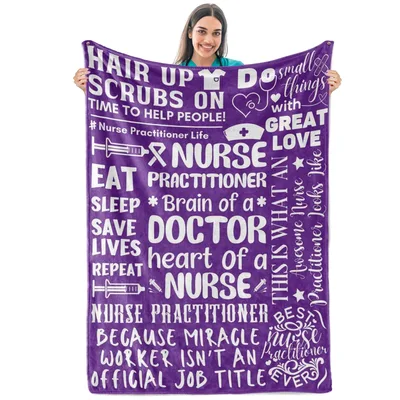 Nurse Practitioner Healthcare Worker Blanket