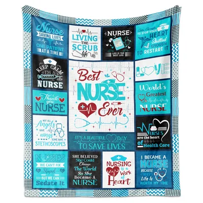 Nurse Appreciation Patchwork Blanket Celebrating the Best Nurse Ever