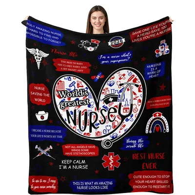 Nurse Heart Blanket: World's Greatest Nurse Stethoscope Design
