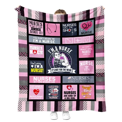 I Am a Nurse Blanket: Bold Quote Collage for Healthcare Heroes