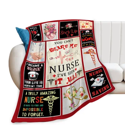 Truly Amazing Nurse Words Blanket featuring 'I've Seen It All' text