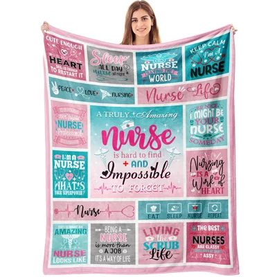 Nurse Quotes Typography Blanket: A Truly Amazing Nurse Design