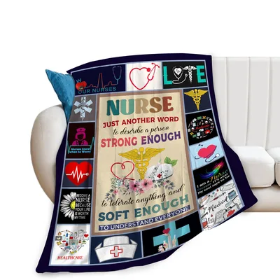 Soft Blanket Celebrating Nurses Who Are Strong Enough and Soft Enough