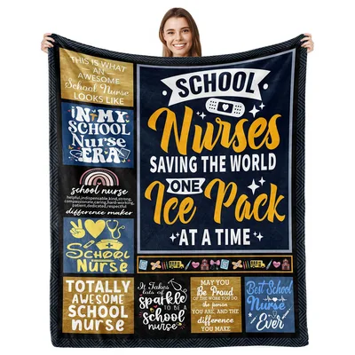 School Nurse Saving Blanket: One Ice Pack at a Time Design