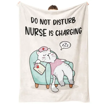 Do Not Disturb Nurse Blanket: Charging Cat Design for Rest