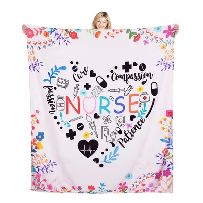 Nurse Heart Compassion Patience Blanket Celebrating Nursing Values