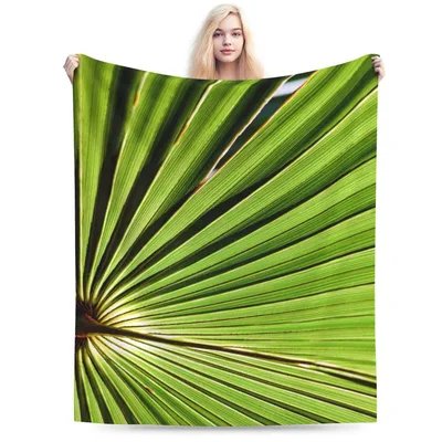 Palm Leaf Blanket: Giant Tropical Fan Leaf Design for Nature Lovers