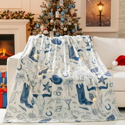 Coastal Cowgirl Blanket: Western Beach Pattern for Country Lovers