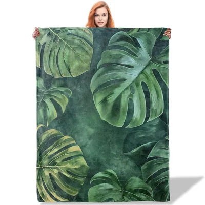Monstera Leaf Blanket: Tropical Greenery Design for Plant Lovers