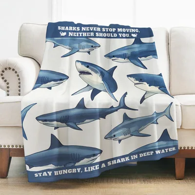 Moving Blanket: Sharks Never Stop Moving Design