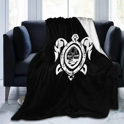 Guam Turtle Seal Design Blanket: Tribal Art with Island Pride