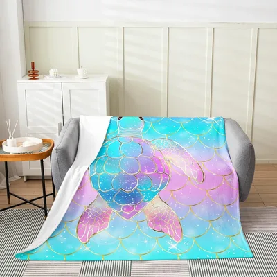 Mermaid Scales and Sea Blanket: Iridescent Turtle Design