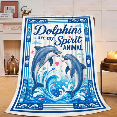 Dolphins Are My Spirit Blanket: A Playful Ocean Design