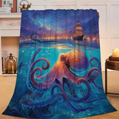Octopus Tentacles in Ocean Blanket: A Giant Sea Creature Design