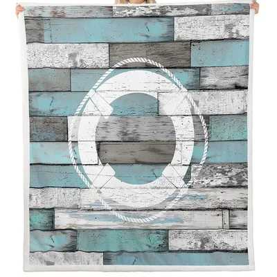 Life Buoy on Weathered Blanket: Coastal Life Ring Design