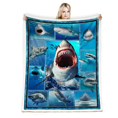 Shark Collage Ocean Blanket: A Great Gift for Sea Lovers