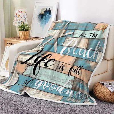 Life Is Full Blanket: Coastal Wood and Goodness Design