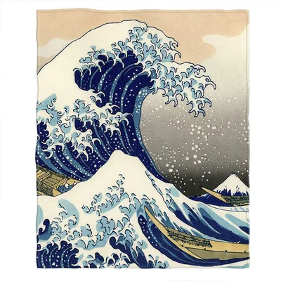 Great Wave Off Kanagawa Blanket: Classic Ukiyo-e Art for Your Couch