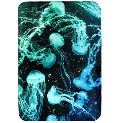 Glowing Jellyfish Ocean Design Blanket for Deep Sea Lovers