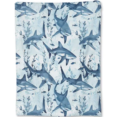 Ocean Blue Shark Pattern Blanket: Deep Dive into Marine Life Design