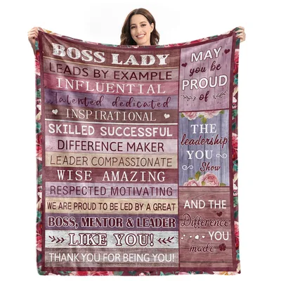 Boss Lady Appreciation Blanket Celebrating Leadership and Mentorship