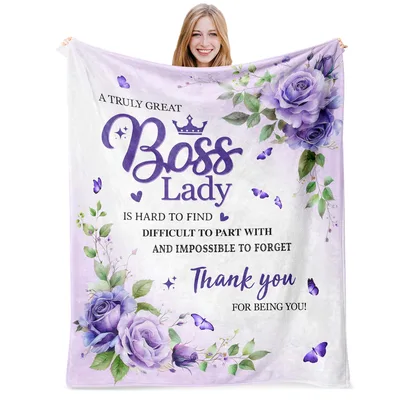 Boss Lady Purple Roses Blanket: A Truly Great Leader Design