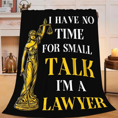 Lawyer Justice Statue Humor Blanket for Legal Professionals